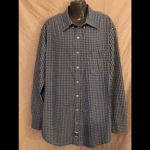 EUC Men’s Izod Green Plaid Button Down Shirt SZ 2X